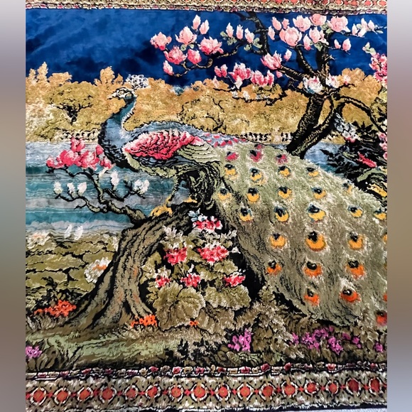 Vintage Peacock rug/tapestry